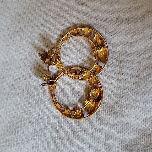 Black Hills Gold Circle Dangle Earrings - Picture 3 of 3